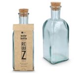 insideout vierkante recycled glas waterfles 500 ml