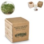 fsc houten plantenbak set microgreens met sleeve