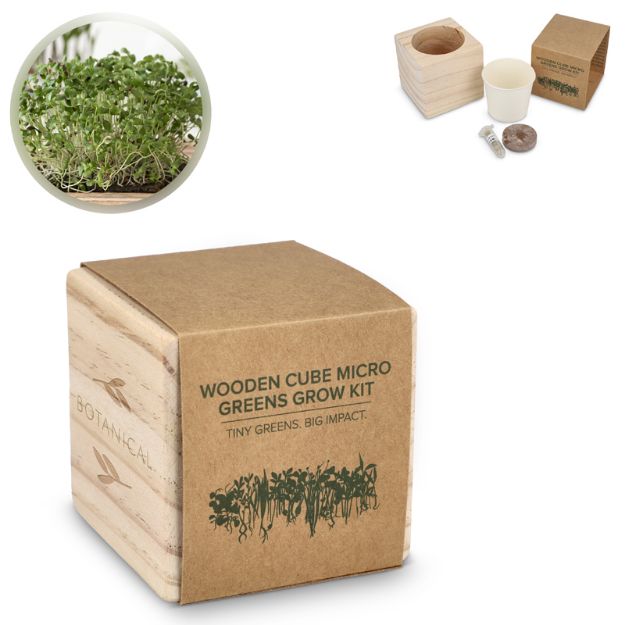 fsc houten plantenbak set microgreens met sleeve