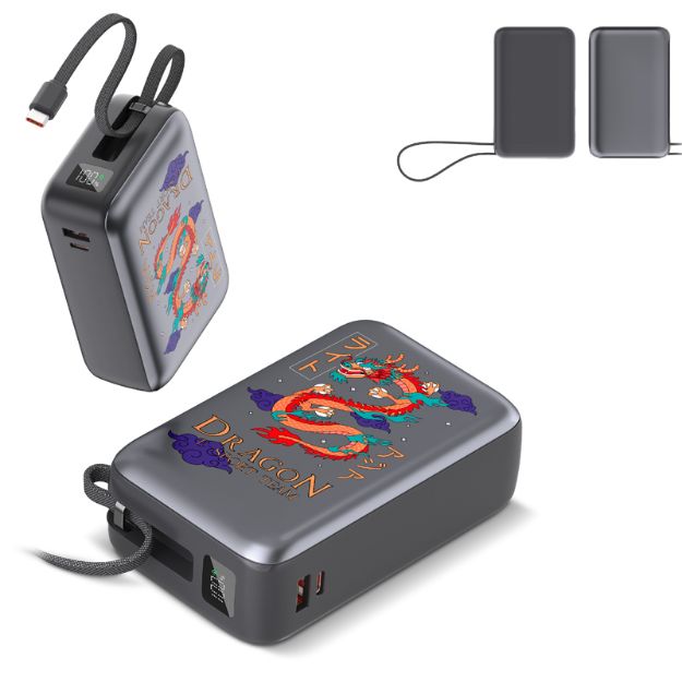 laptop powerbank ingebouwde usb-c kabel 30000 mah