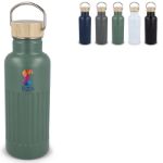 recycled rvs thermofles 500 ml lekvrije bamboedop