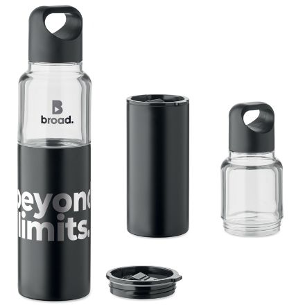 navulbare 2-in-1 tritan fles 610 ml met tumbler