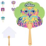 custom made waaier met bamboe handvat full colour