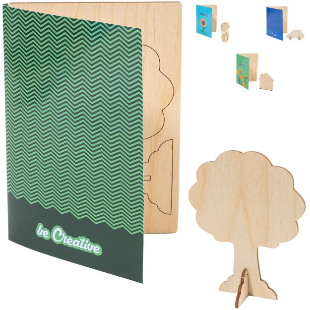 custom made kaart met houten knutselpuzzel c6 post