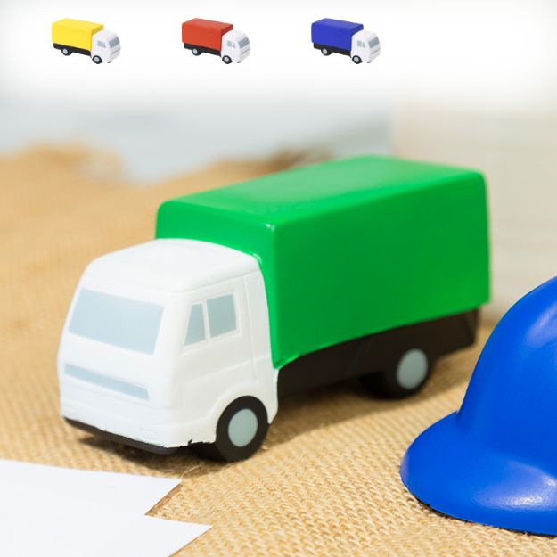 antistress in de vorm van een vrachtwagen