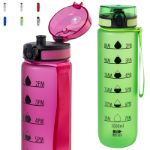 r-pet fles volume- en tijdmarkering 1000 ml