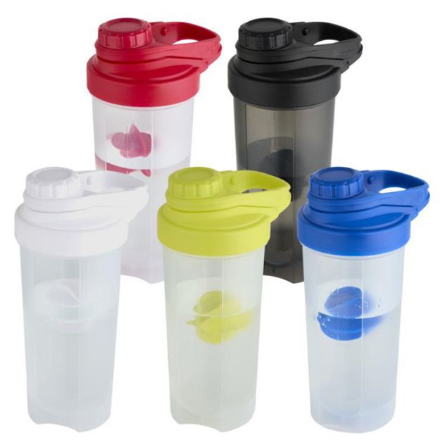 forza 700 ml sportfles met shakerbal helder