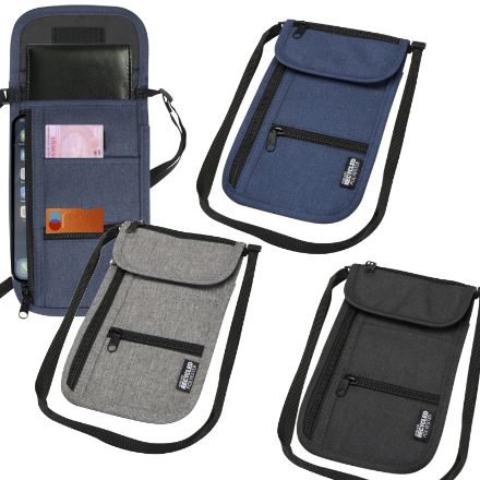 ross recycled polyester slimme reisetui onderweg