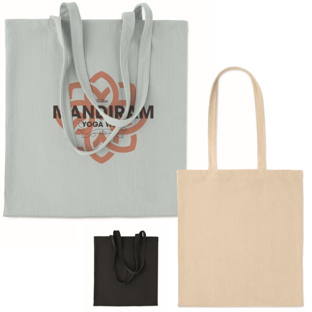 corduroy boodschappentas lange hengsels 220 g/m2