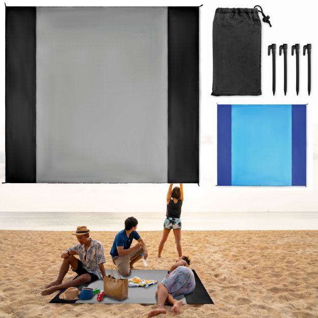 lichtgewicht grote strandmat inclusief 4 haken