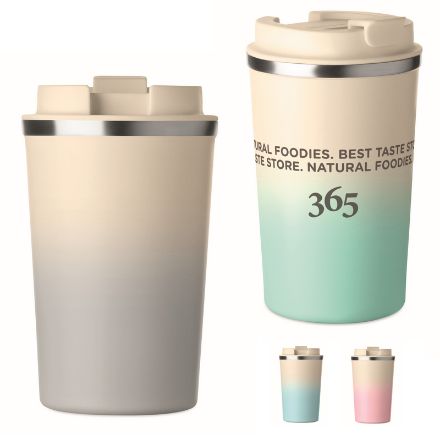 dubbelwandige recycled rvs lekvrije beker 350 ml