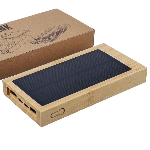 bamboe zonne-energie powerbank elz