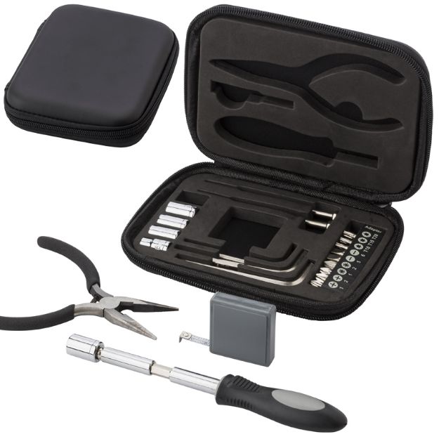 gereedschapsset in pu lederen etui lani