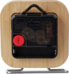 bamboe klok jenny met zilveren wijzers