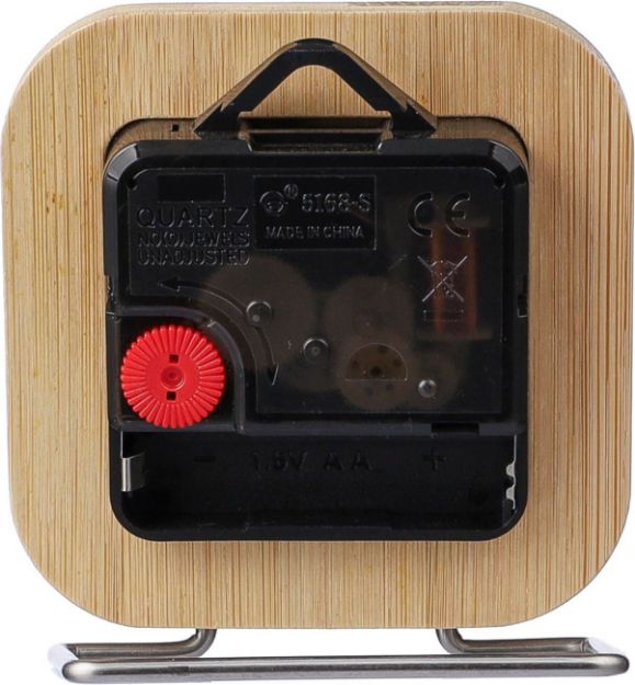 bamboe klok jenny met zilveren wijzers