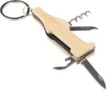 bamboe rvs multitool sleutelhanger flesvormig