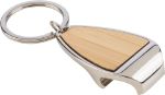 zinklegering sleutelhanger aria met bamboe inleg