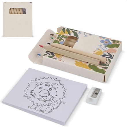 8-delige kleurset in gerecyclede melkpakdoos