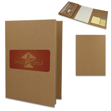 drievoudige stationaire set van gerecycled papier