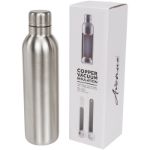 koper vacuum geisoleerde drinkfles 510 ml - zilver