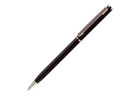 dunnen metalen balpen slim blauwschrijvend - zwart