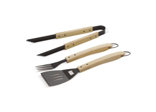 barbecue gereedschapsset hout