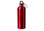 waterfles aluminium met karabijnhaak 750 ml - bordeaux
