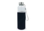 waterfles glas met sleeve 500 ml - zwart