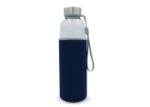 waterfles glas met sleeve 500 ml - blauw
