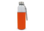 waterfles glas met sleeve 500 ml - oranje