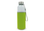 waterfles glas met sleeve 500 ml - groen