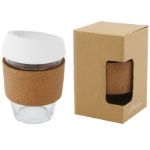 borosilicaat glazen beker van 360 ml met kurk