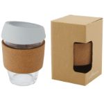 borosilicaat glazen beker van 360 ml met kurk