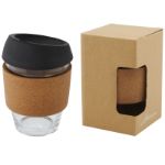 borosilicaat glazen beker van 360 ml met kurk