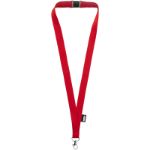 tom gerecyclede pet lanyard met sluiting - rood