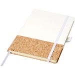 a5 kurk en thermo pu notitieboek - wit