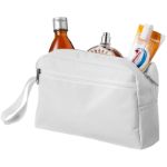 polyester toilettas zwart - wit