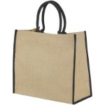 grote jute tas - zwart