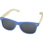 sun ray zonnebril van bamboe - blauw
