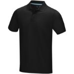 heren polo met korte mouwen gots bio textiel - zwart