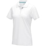 dames polo met korte mouwen gots bio textiel - wit