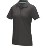 dames polo met korte mouwen gots bio textiel - grijs