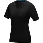 v-hals dames t-shirt 200 gr - zwart