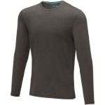 ponoka biologisch heren t-shirt met lange mouwen - grijs