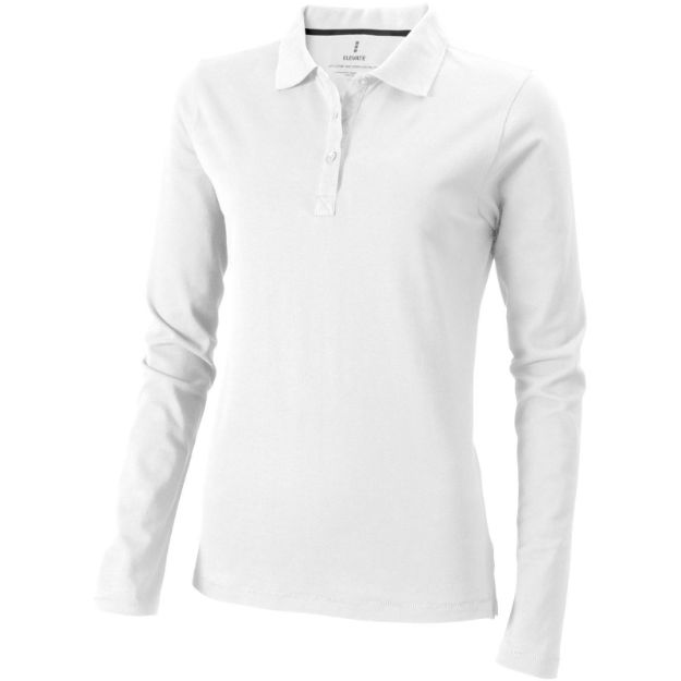polo lange mouw dames - wit