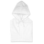 regenjas pvc met capuchon en drukknoopsluiting. - wit