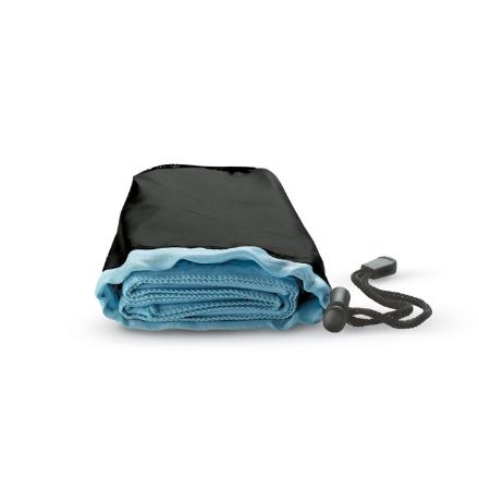 sporthanddoekje in nylon zakje. - blauw