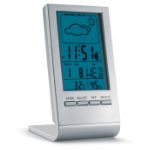 weerstation met blauw lcd display.