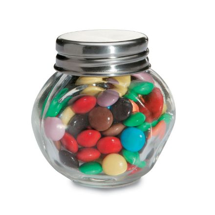 chocolade in glazen potje