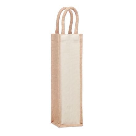 jute wijntas voor 1 fles